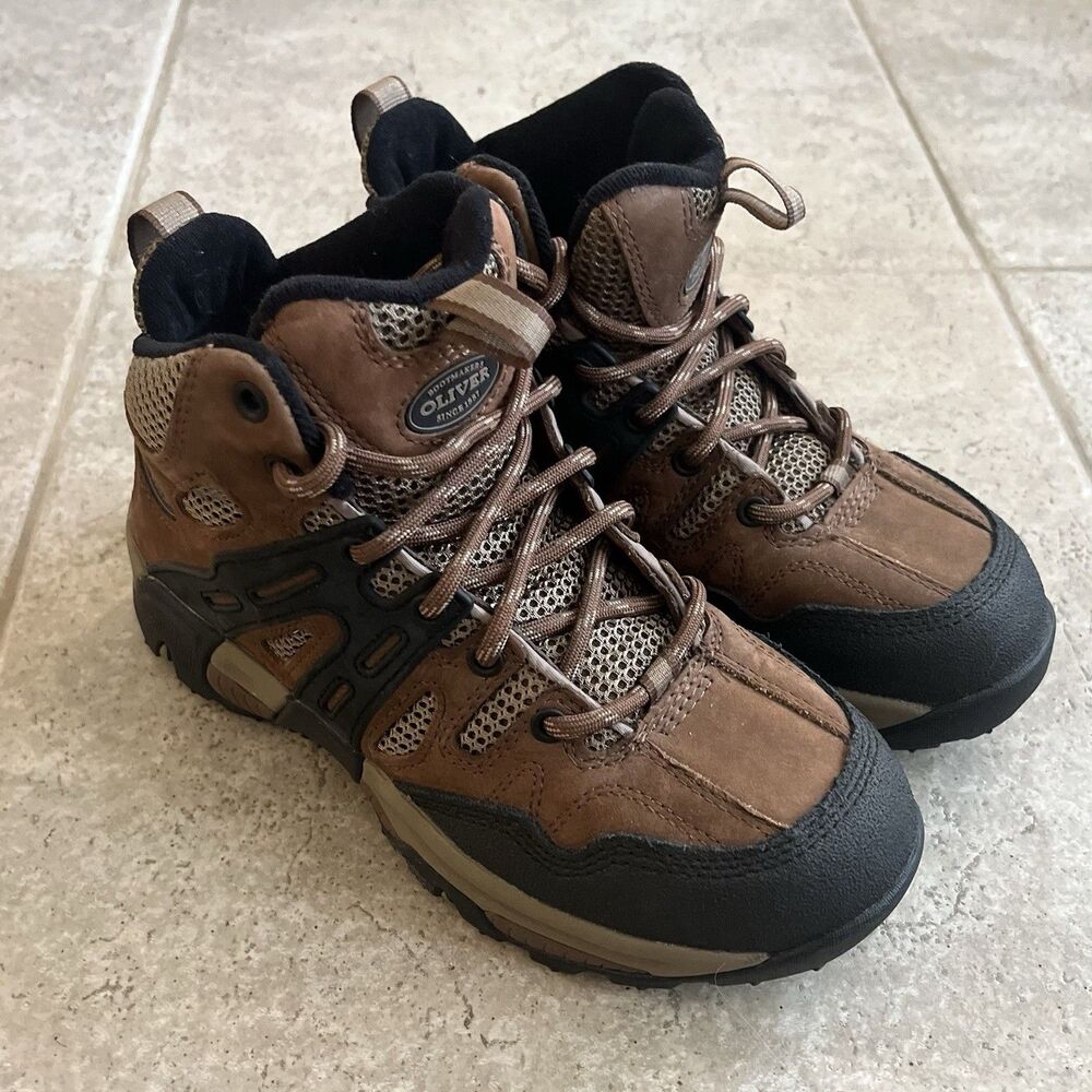 Oliver Size 7.5 Women's Brown/Black Industrial Hiker Leather Low Steel Toe